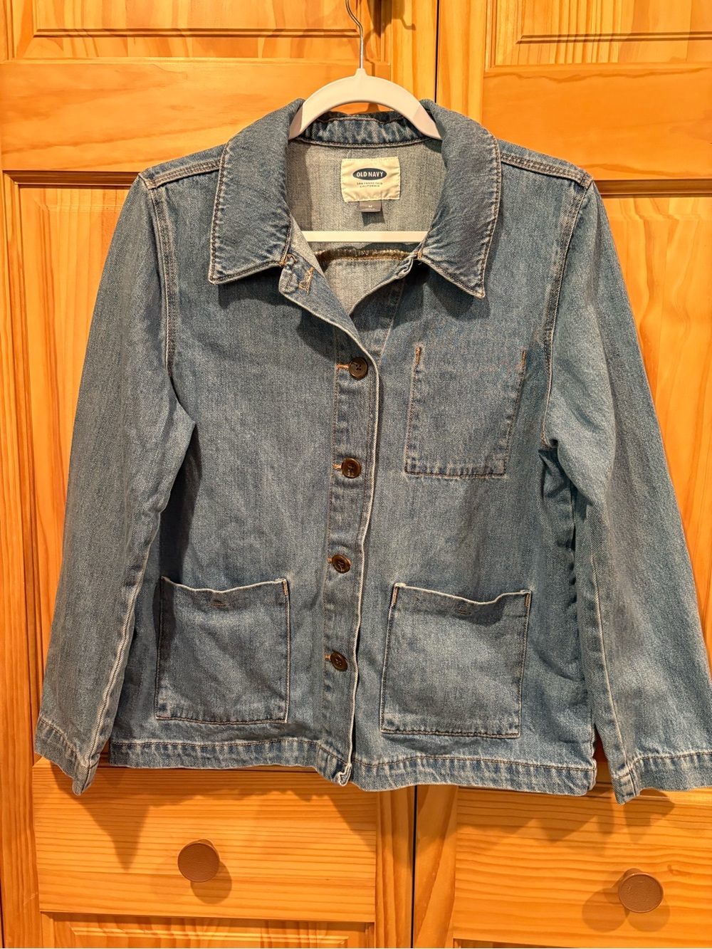 Old Navy Denim Chore Jacket classic medium wash women’s M